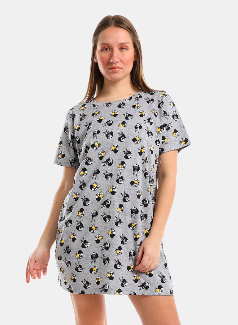 belle Sleepshirt Mini Length Bugs Bunny Print - Image 1