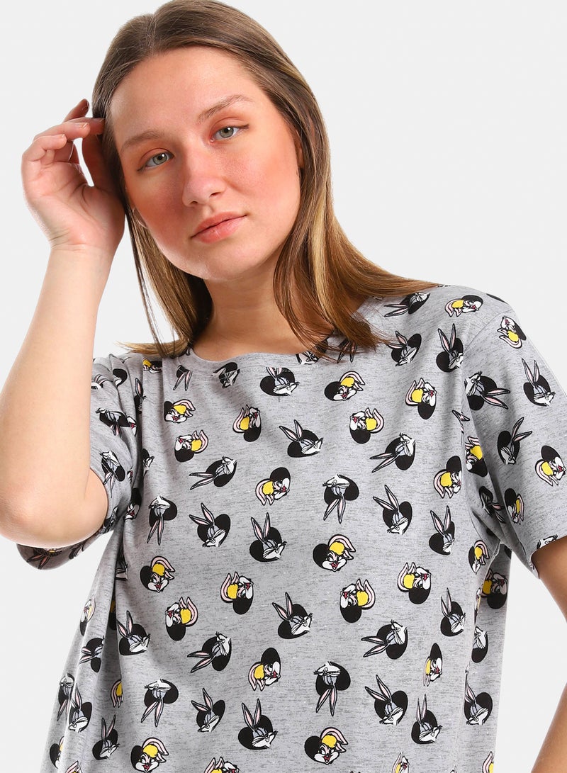 belle Sleepshirt Mini Length Bugs Bunny Print - Image 3