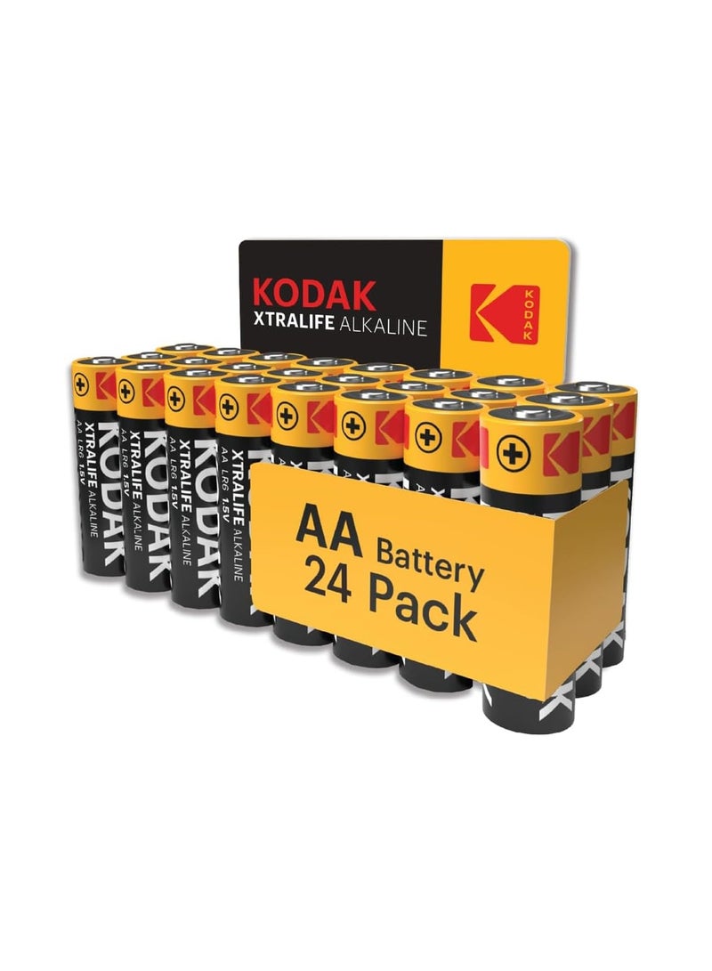 Kodak | AA Batteries | Double A | Disposable Household Alkaline | 1.5V | 24 Pack
