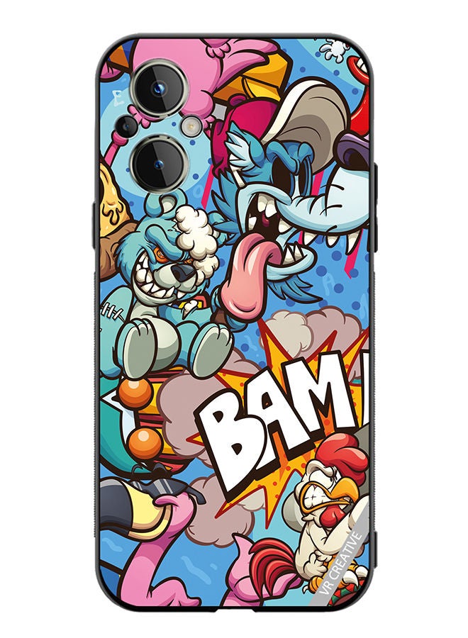 VR CREATIVE Protective Case Cover For OnePlus Nord N20 5G Cartoon Design Multicolour - Image 1
