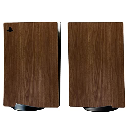 PlayVital Wood Grain Full Set Skin Decal for ps5 Console Digital Edition, Sticker Vinyl Decal Cover for ps5 Controller & Charging Station & Headset & Media Remote - Image 5