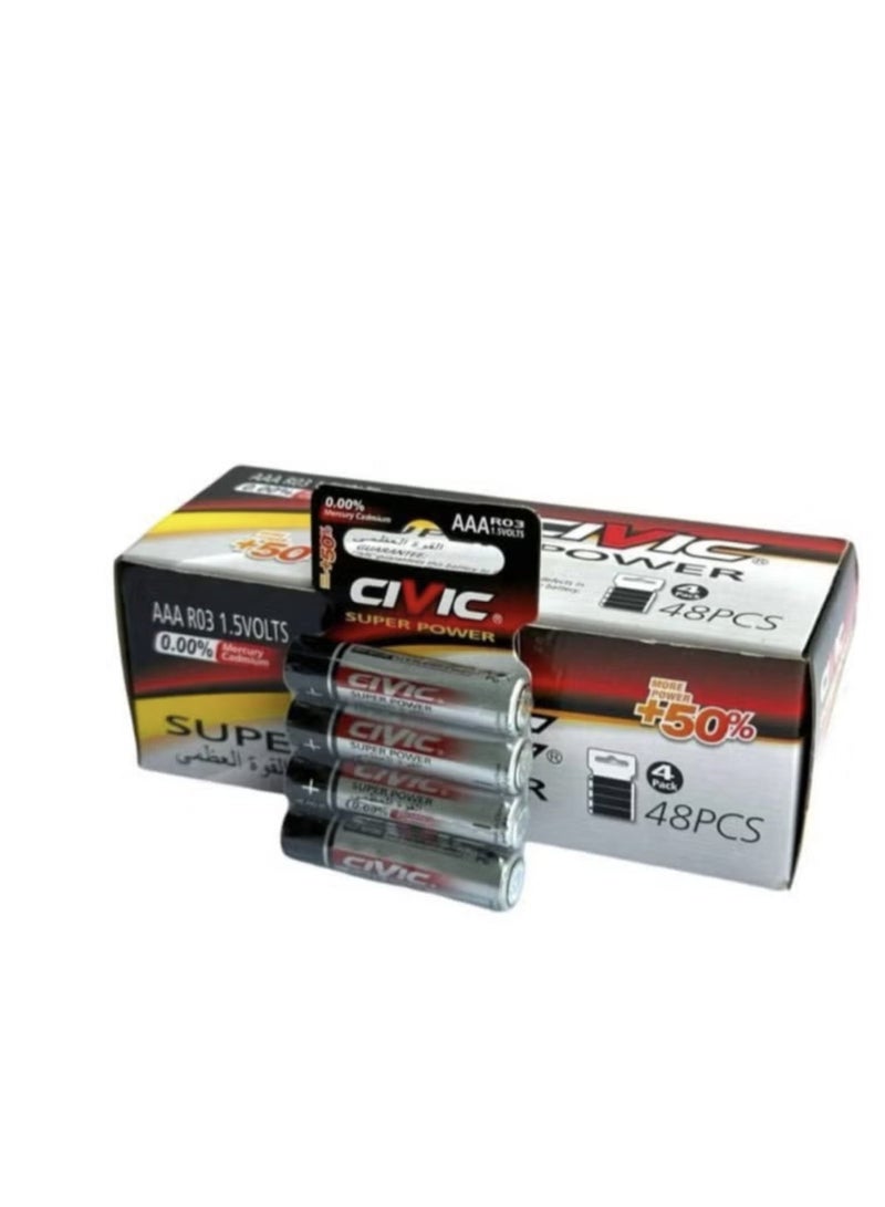 سيفيك علبة بطاريات حجم AAA عدد 48 حبه - Image 1