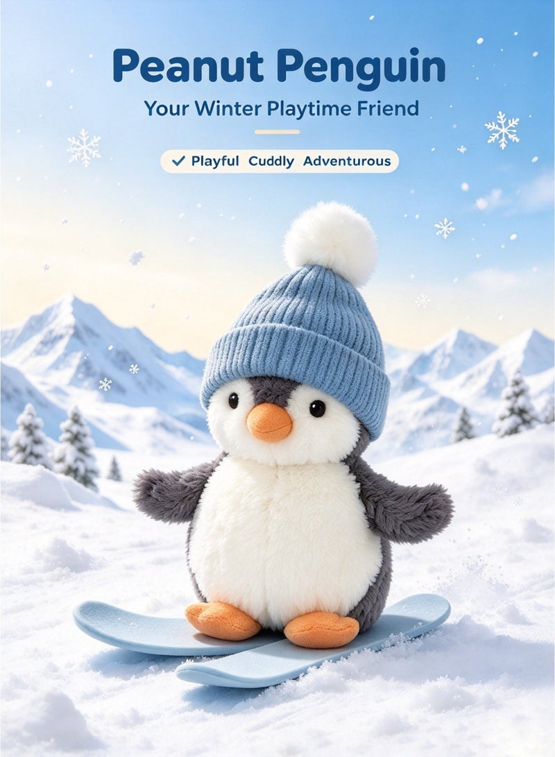 جيليكات الفول السوداني البطريق التزلج على الجليد لعب القش SoothinJellycat g الهدايا 2025 جديد، هدية عيد ميلاد الأطفال - Image 4