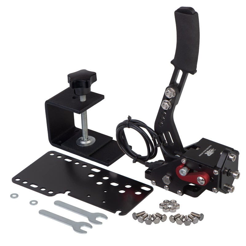 CNRAQR PC Racing Game USB Handbrake for 16Bit SIM for Racing Games, Compatible with G27 G29 G920 G923 T500 T300 Simulate Linear Handbrakeï¼ˆWith Fixing Clip and Plate - Image 1