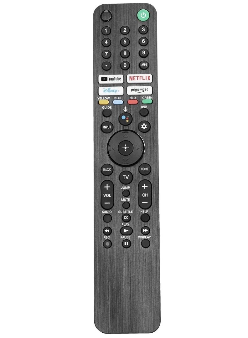 RMF-TX520U / MG3-TX520U Voice Remote Control for Sony Smart TVs – Compatible Replacement for 2019-2023 XBR/KD/XR Series (X80J, X85J, X90J, A80J, X80CJ) with YouTube, Netflix & Prime Video Buttons, Smart TV Remote with Voice Assistant Support