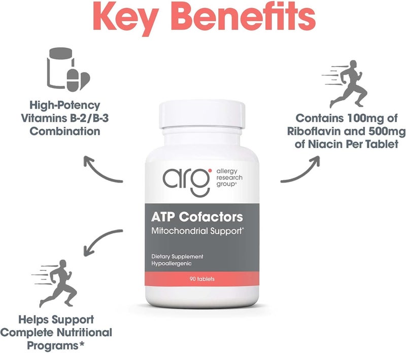 Optimox ATP Cofactors Supplement  Vitamin B Complex for Men  Women Vitamin B2 Vitamin B3 100mg Riboflavin 500mg Niacin High Potency Tablets  90 Count - Image 4