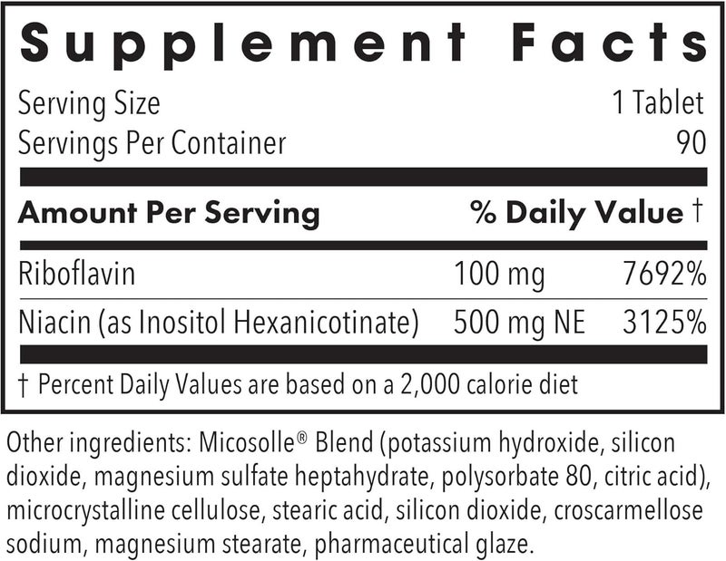 Optimox ATP Cofactors Supplement  Vitamin B Complex for Men  Women Vitamin B2 Vitamin B3 100mg Riboflavin 500mg Niacin High Potency Tablets  90 Count - Image 3