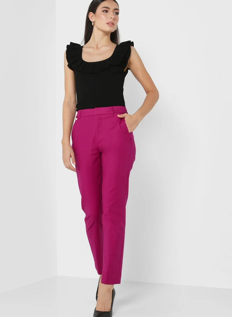 Lauren Ralph Lauren High Waist Ankle Grazer Pants