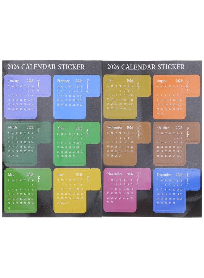 SHINEOFI 2026 Planner Stickers Set - Colorful Monthly Tabs & Page Markers for Journals Sticky Index Dividers for Scheduling, Reading Progress, Notebook Organization - Image 1