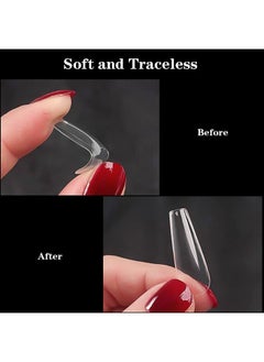 BLAAROOM 500Pcs Clear Square Shaped Press On Nailsshort Acrylic Full Cover False Nails Tips For Dip Powder Nails/Poly Nail Extension Gel Nail Salons Art Diy Home10 Sizes  - Image 3