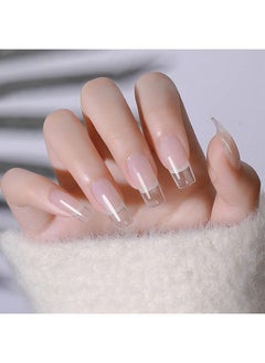 BLAAROOM 500Pcs Clear Square Shaped Press On Nailsshort Acrylic Full Cover False Nails Tips For Dip Powder Nails/Poly Nail Extension Gel Nail Salons Art Diy Home10 Sizes  - Image 1