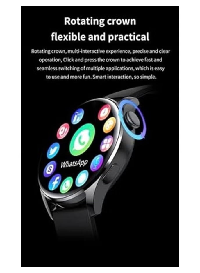 Hommtel - GT5 Ultrathin Smartwatch – 1.28" Color Display, Fitness Tracking, Heart Rate Monitor, Sleep Tracker, Waterproof, Stylish & Lightweight, Smart Notifications - Image 1