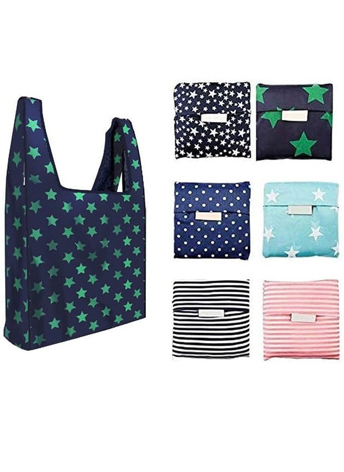 Generic - Reusable Shopping Grocery Bags with Pouch Foldable,Washable,16kg Weight Capacity,Heavy Duty Tote,Eco-Friendly Purse Bag Fits in Pocket Waterproof and Lightweight - Image 1
