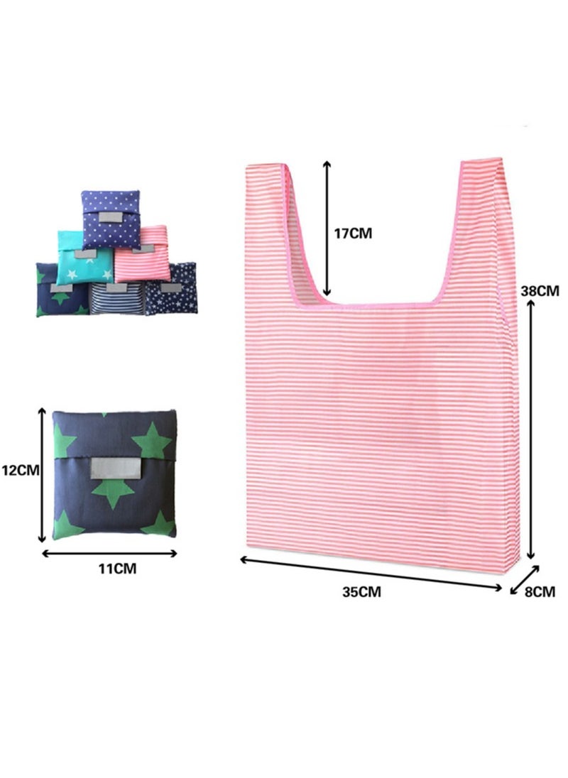 Generic - Reusable Shopping Grocery Bags with Pouch Foldable,Washable,16kg Weight Capacity,Heavy Duty Tote,Eco-Friendly Purse Bag Fits in Pocket Waterproof and Lightweight - Image 1