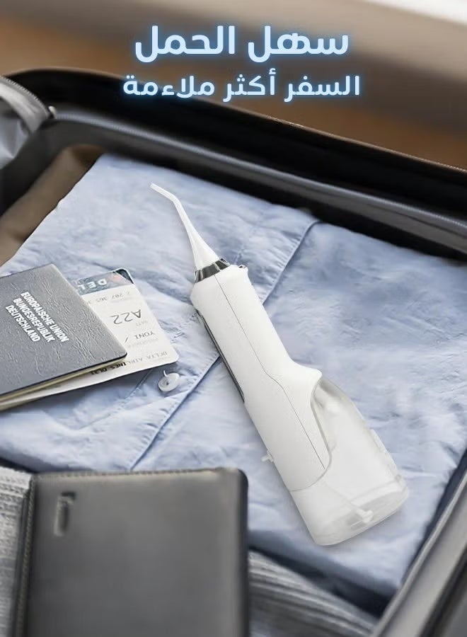 سيجوي بيزفوي جهاز تنظيف الأسنان بالماء المحمول – لاسلكي، 5 أوضاع، سعة 270 مل، مقاوم للماء IPX7، قابل لإعادة الشحن مع 6 رؤوس لتظيف الأسنان وإزالة التجاعيد والذقن المزدوجة، باللون الأسود - Image 3