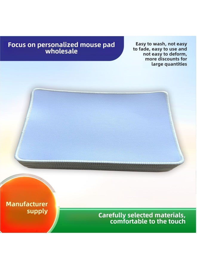 E-commerce Lock Edge Office Large Table Mat Keyboard Mat Natural Rubber Thermal Transfer White Mouse Mat-Color:Do Not Use Products With Tight Seams-Pattern:700*400*2mm White  - Image 1