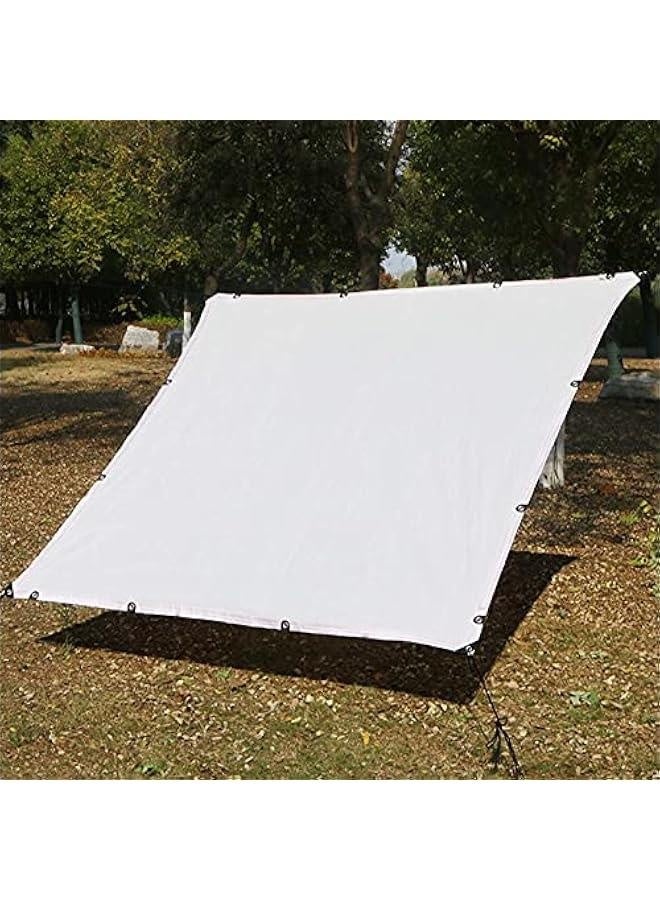 Generic 7x13FT White Shades Cloth Sunblock Shade Cloth, 90% Sun Mesh Shade Screen, Garden Netting UV Resistant Net with Grommets, Heavy Duty Shading Net for Greenhouse & Outdoor  - Image 2