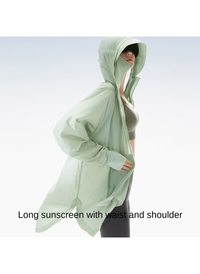 Bananain Loose & Slim Long Sunscreen Coat】zhao Lusi's Same Style Summer Cooling Sun Protection Jacket With Uv Defense - Image 3