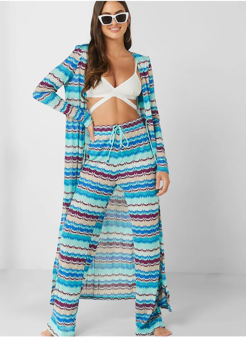 RIVER ISLAND Wide Leg Printed Pants
