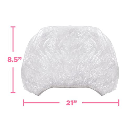 ADAMA Disposable Shower Conditioning Processing Caps, Ideal For Perms and Conditioning Treatments, Clear Caps With Elastic Trim, Standard Size For Ultimate Coverage, 30 Pack, Clear - Image 2