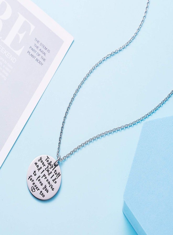 LParkin Wedding Gifts For Stepdaughter - Today I Tell Your Dad I Do, I Promise to Love You Forever Too Necklace - Stepmother Bonus Daughter Gift - Stainless Steel Necklace in Girls Jewelry - Image 5