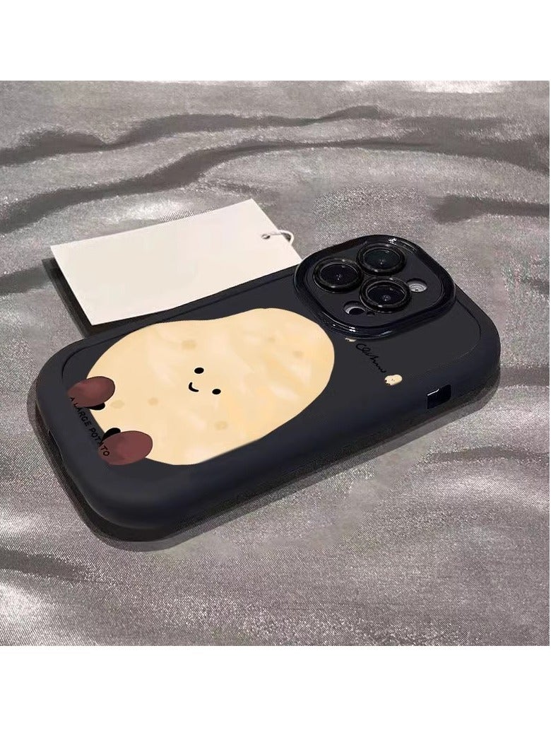 NIBEMINENT A Big Potato Protective TPU Case Cover For iPhone 16 Pro Max, Black