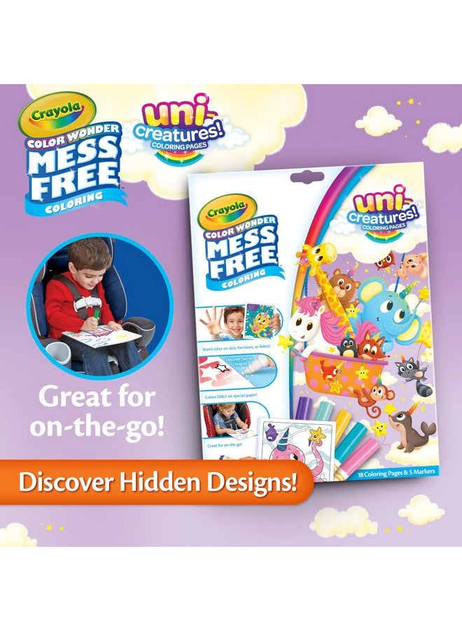 Crayola Color Wonder Unicreatures, Unicorn Mess Free Coloring Pages & Markers, Gift for Kids, Ages 3, 4, 5, 6, - Image 5
