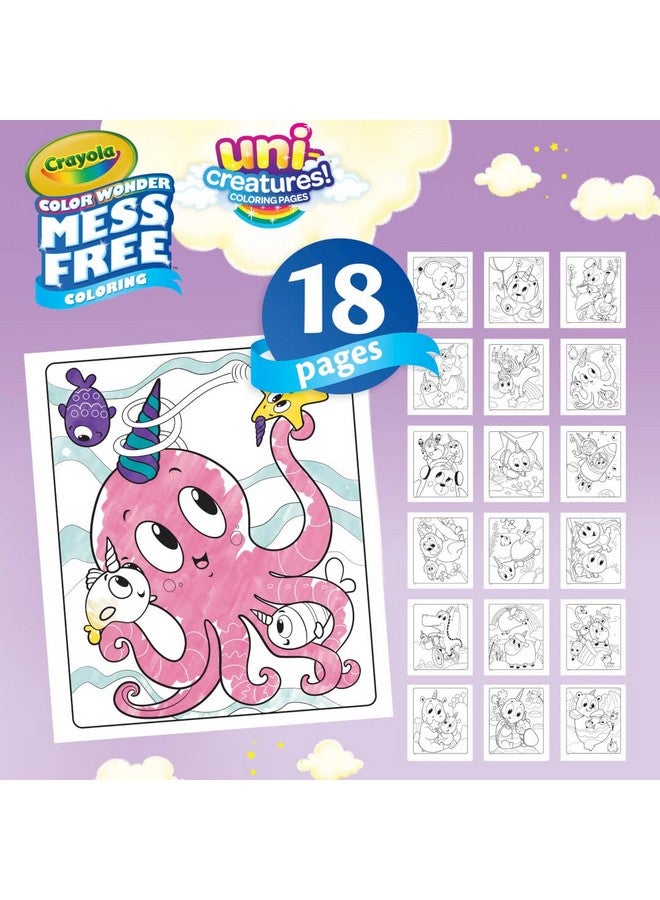 Crayola Color Wonder Unicreatures, Unicorn Mess Free Coloring Pages & Markers, Gift for Kids, Ages 3, 4, 5, 6, - Image 3