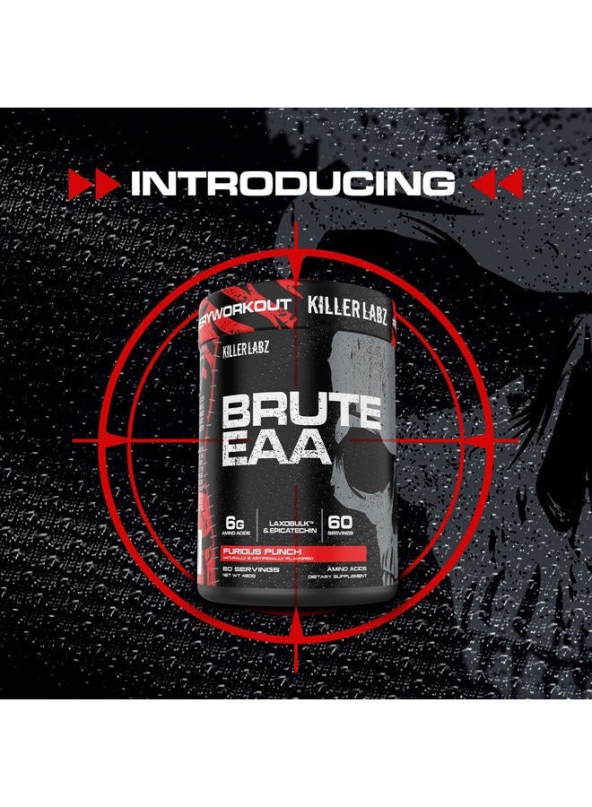 KILLER LABZ Brute EAA | 6g Amino Acids | Laxobulk & Epicatechin | 60 Servings (Furious Punch) - Image 2
