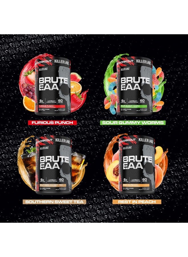 KILLER LABZ Brute EAA | 6g Amino Acids | Laxobulk & Epicatechin | 60 Servings (Furious Punch) - Image 5