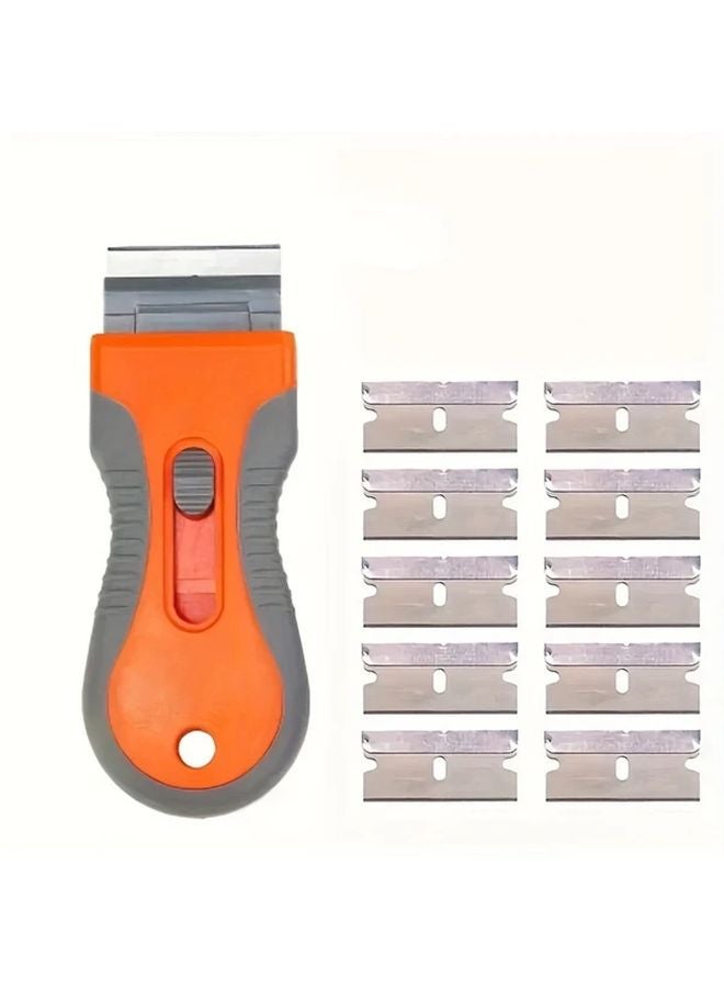 Multipurpose Plastic Paint Scraper Tool Set with 10 Blades Manual Wallpaper Removal - Image 5