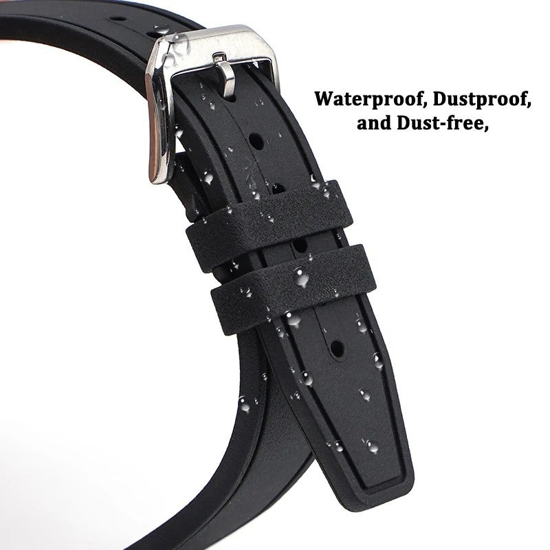 Bluejw Multi-Design FKM Fluoro Rubber Watch Strap – Replace the Watch Strap in 19mm, 20mm, 21mm, 22mm, 23mm, 24mm Sizes – Durable Replacement Band for Luxury Watches - Image 5