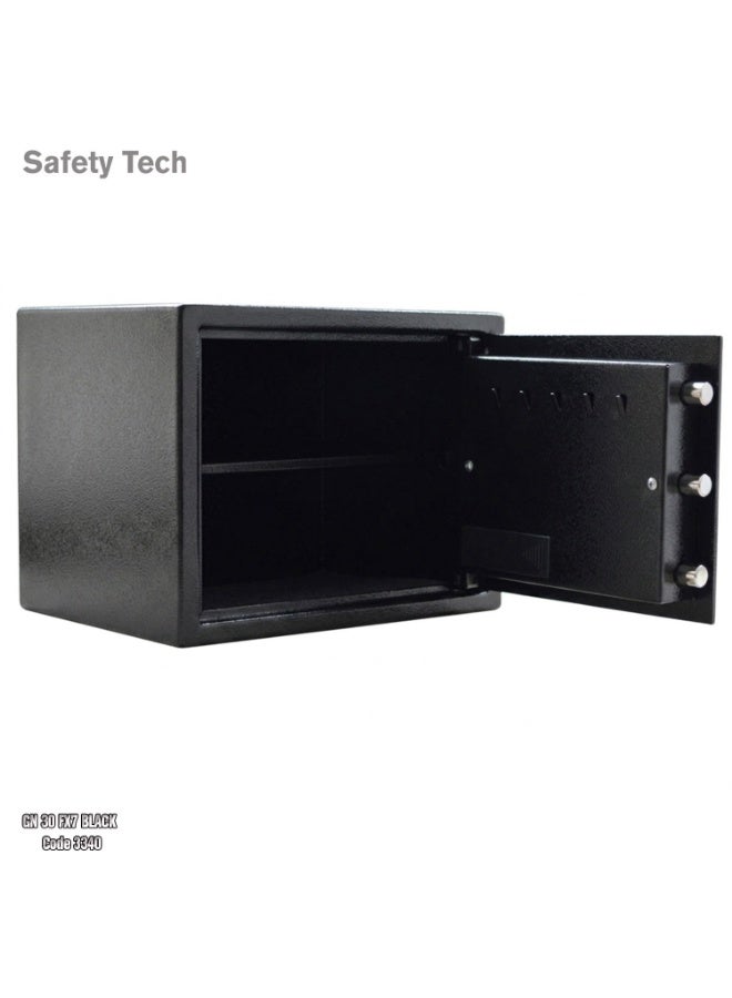 سيفتي تيك خزنة إلكترونية ذكية ببصمة Safety Tech GN30 FX-7 – شاشة Touch – قفل رقمي – إنذار ضد السرقة – Type-C للطوارئ – 30×38×30 سم - Image 2