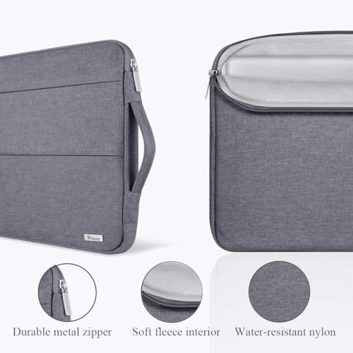 Voova 14 15 Inch Laptop Sleeve Case, Waterproof Computer Bag Cover Compatible with MacBook Air 15 M2/M3/M4 2022-2025, MacBook Pro 15, Hp chromebook 14, 14-15” Dell Lenovo Acer Asus, Grey - Image 5