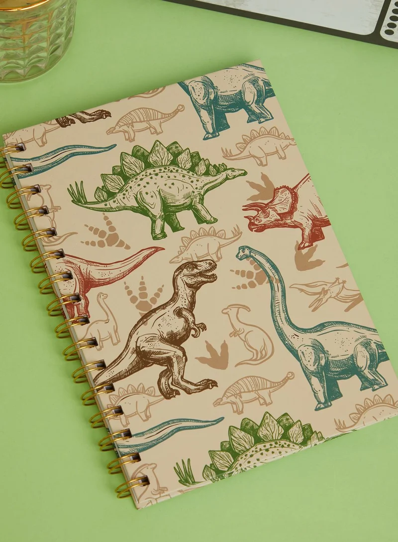 Back to school kit A5 Spiral Hardcover Notebook - Dino