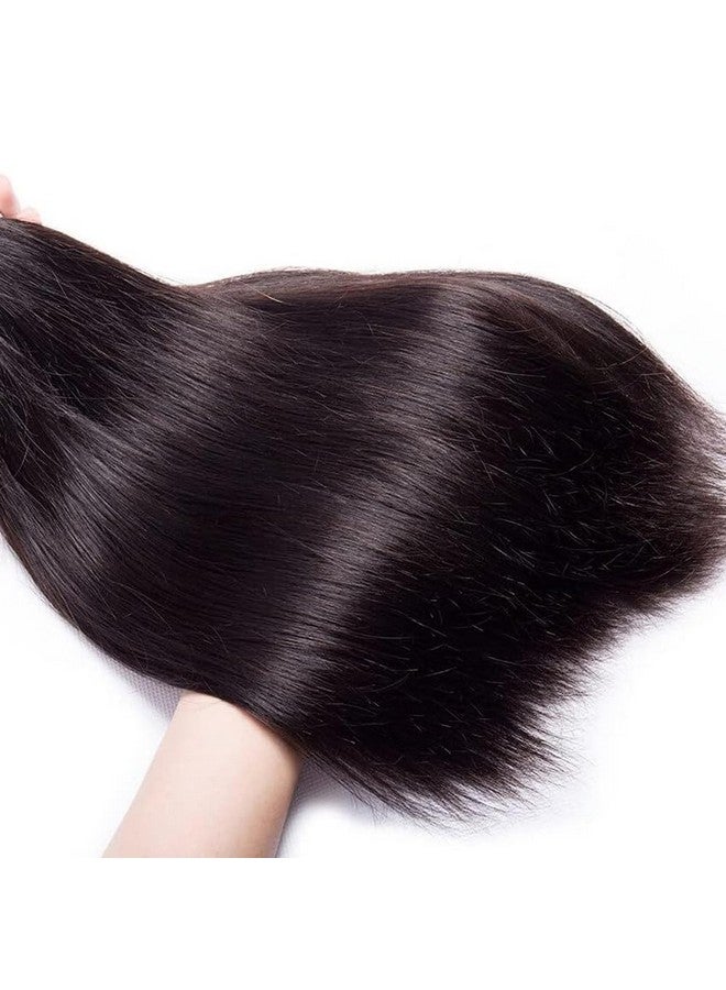 feibin Straight Human Hair Bundles 14 14 14 Inch Trippy Hair Bundles Human 100% Brazilian Unprocessed Raw Hair Bundles Weave Bundles Human Hair Extensions For Black Women Natural Color Christmas Decorations - Image 5