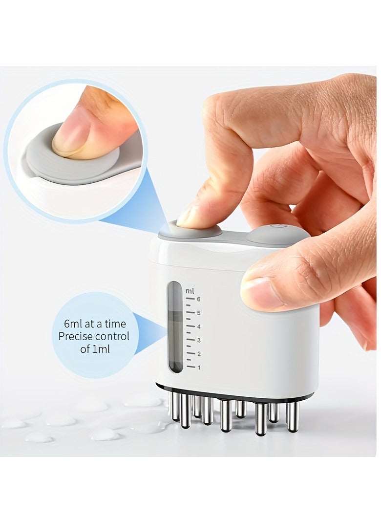 العلاج الضوئي سائل الاهتزاز إجراء المشط، USB القابل لإعادة الشحن مسلك فروة الرأس، زيت وضع المشط، مثالي لتدليك الرأس - Image 1