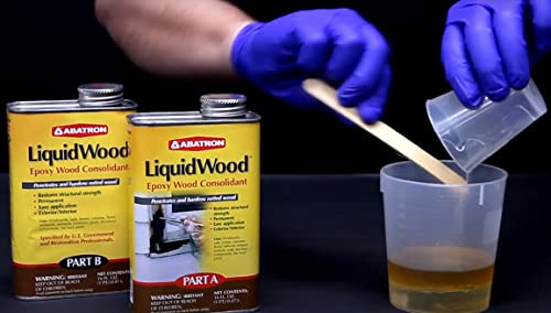 Abatron LiquidWood Kit Epoxy Wood Consolidant 6 Oz Each, Part A & B, Pack of 2 - Image 4