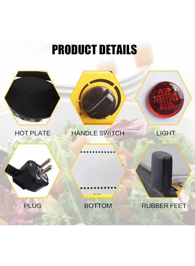 Electric Stove, Portable Kitchen Stove, Cast Iron Hot Plate, 1000W High Power, with Temperature Control, for Home, Camping, and Laboratory - Model _JX 8500 A - Image 4