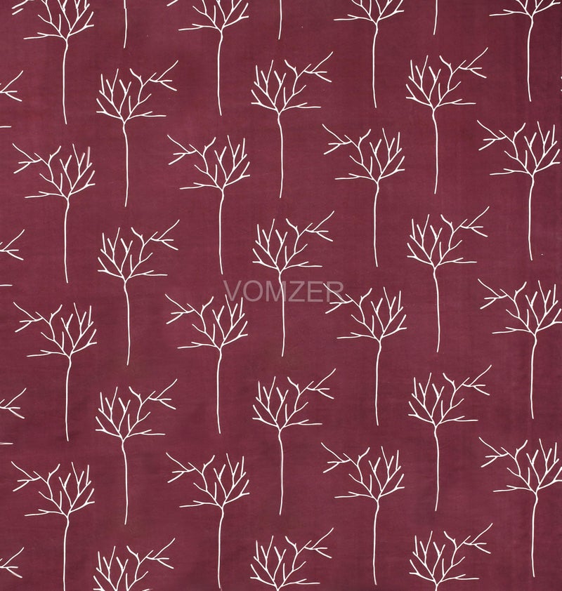 VOMZER Premium Cotton Feel Flat Bedsheet for Double Bed King Size – 300 TC Premium Flat Bedsheet for King Size Bed – Double Bed Bedsheet with 2 Pillow Covers Wine Flower - Image 4