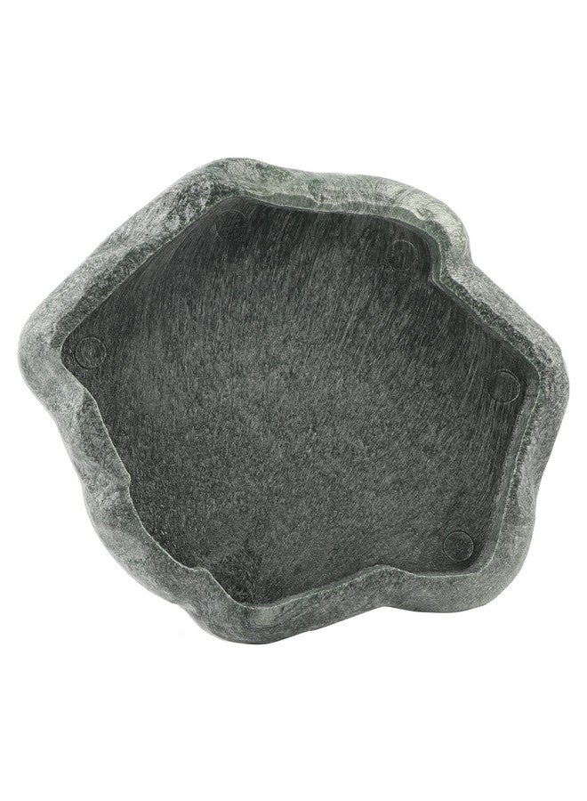 DAUERHAFT Reptile Food and Water Dish Feeder Bowl, Reptile Rock Food Dish for Tortoise Lizard Bearded Dragon Frog Leopard Gecko Snake (Black) - Image 1