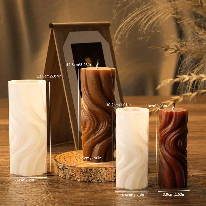 ESEENS 2 Pack Spiral Wave Resin Casting Molds - Silicone for 3D Animal Candle Making - Image 4