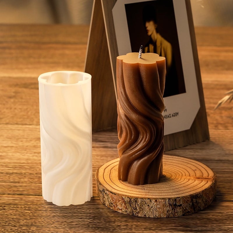 ESEENS 2 Pack Spiral Wave Resin Casting Molds - Silicone for 3D Animal Candle Making - Image 3