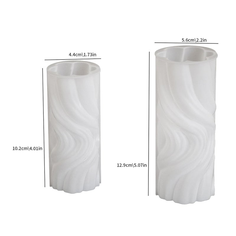 ESEENS 2 Pack Spiral Wave Resin Casting Molds - Silicone for 3D Animal Candle Making - Image 2