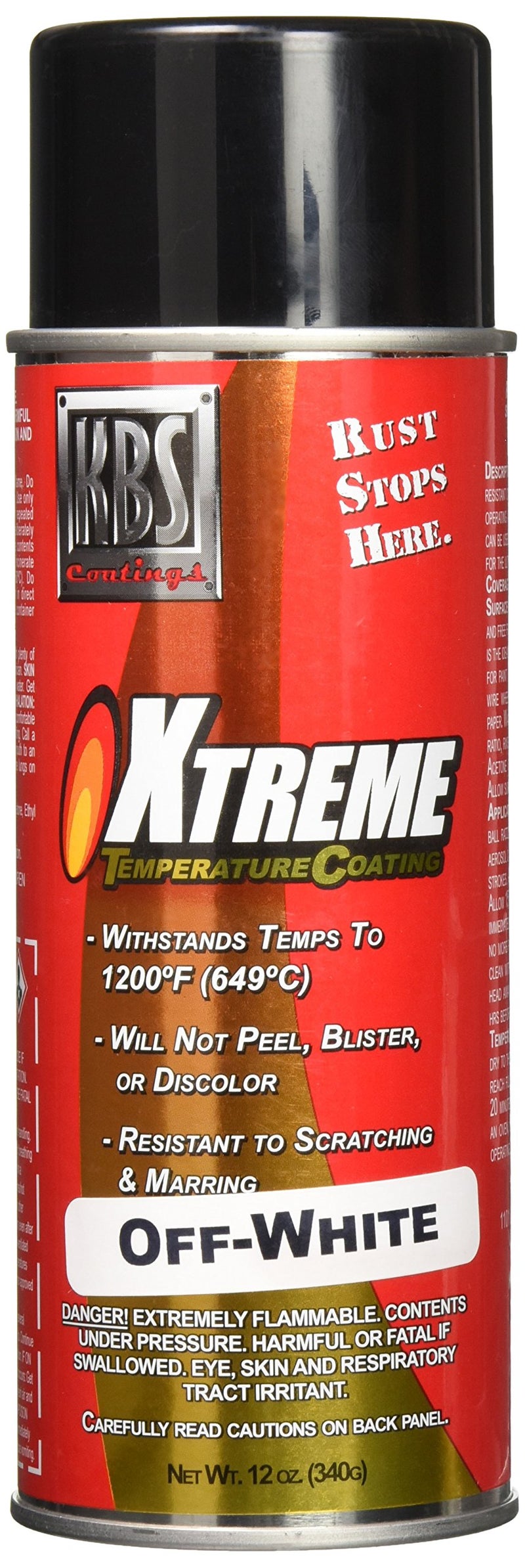 KBS Coatings 65108 Off-White Xtreme Temperature Coating - 12 fl. oz. - Image 4