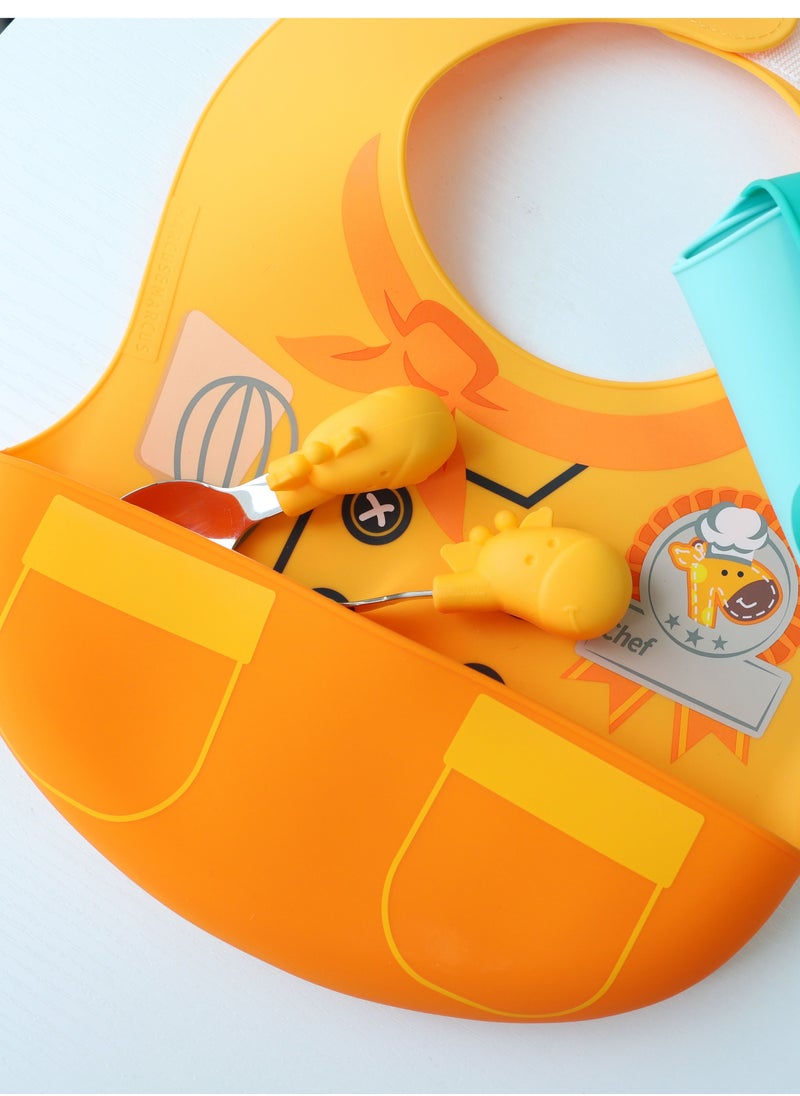 Marcus & Marcus Wide Coverage Silicone Bib - Little Chef (Lola)  - Image 3
