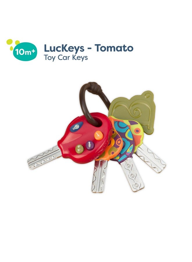 B. toys- LucKeys- Pretend Play Keys- 4 Textured Toy Keys for Babies & Toddlers - Flashlight & Car Sounds- 10 months + - Image 2