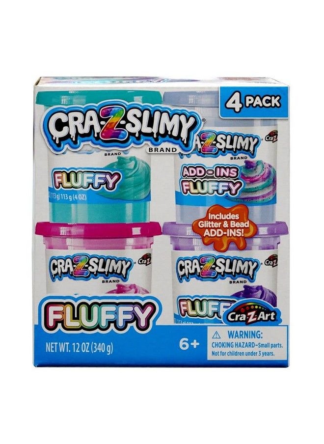 Cra-Z-Art - Crazslimy 4 Pack Glitter Slime Set Comes With 3 Colors Of Premade Glitter Slime And Glitter Addins - Image 1