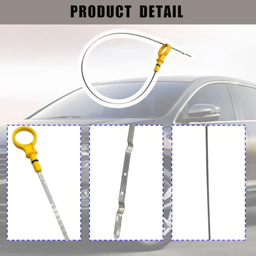 repustor Engine Oil Dipstick Fit for Mazda CX-9 2007-15 Mazda 6 2009-13,Ford Edge Explorer Flex Taurus,Lincoln Continental MKS MKT MKX MKZ Engine Oil Level Dipstick Indicator Replace CY01-10-450A CY0110450A - Image 4