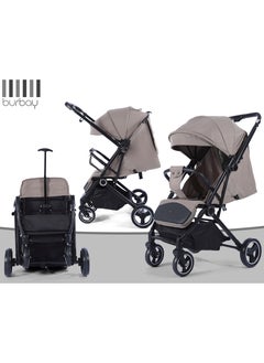 burbay Two-way baby stroller with stainless steel folding handle for travel and trips  - Image 1